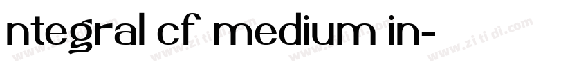 ntegral cf medium in字体转换